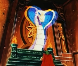Set as a Giant Snake in Conan: The Adventurer