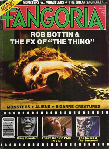 The Thing on the front cover of Fangoria Magazine